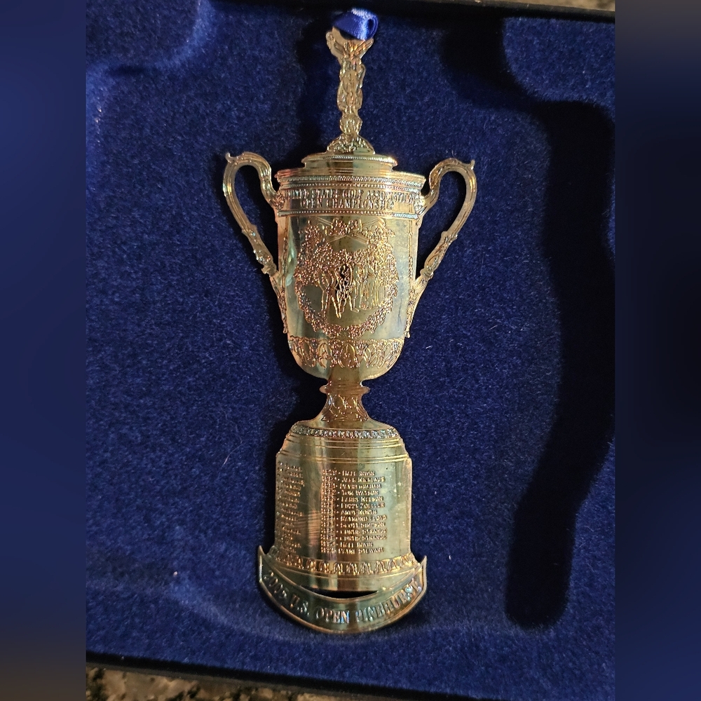2005‎ Pinehurst Resort US Open Trophy Ornament Orginal Box Silver Vtg Golf NC